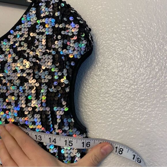 WEISSMAN Dance Costume sequin leotard Hologram Ultra Sparkle Romper SQ12140 SA - Picture 4 of 8